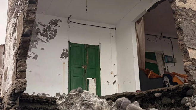 Detalle del interior de la vivienda, en la costa de Moya, Gran Canaria. / AH Detalle del interior de la vivienda, en la costa de Moya, Gran Canaria. / AH