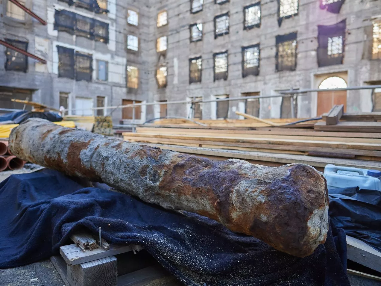 Hallan un cañón histórico en unas obras del Cabildo de Tenerife. AH