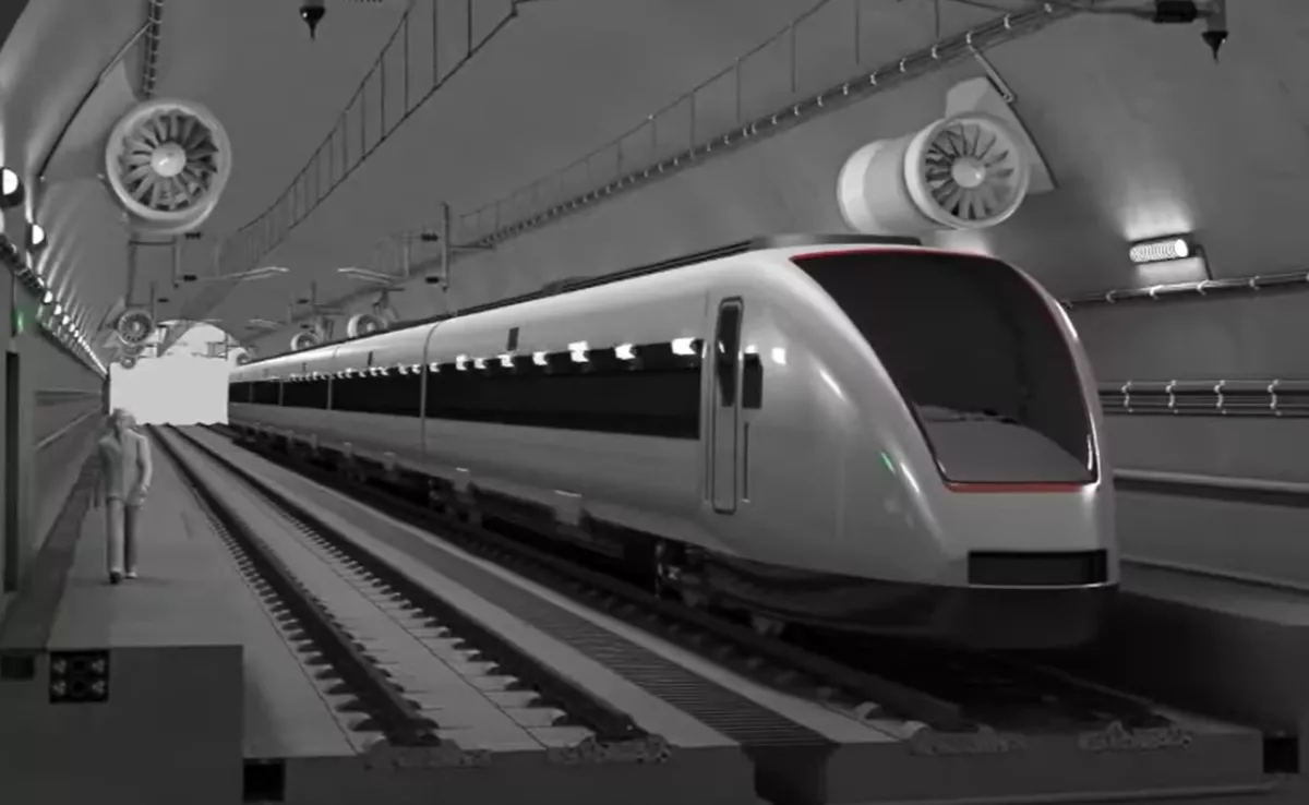 Ilustración de una estación soterrada del tren del sur. / METROPOLITANO DE TENERIFE