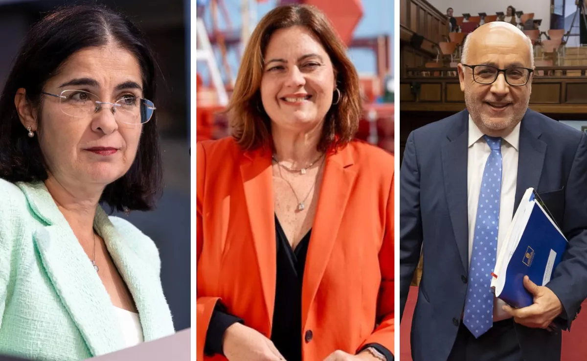 Carolina Darias, Beatriz Calzada y Antonio Morales. / MONTAJE AH