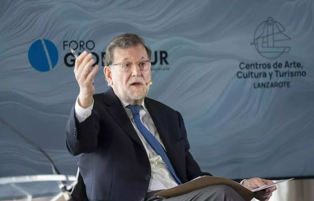 El expresidente Mariano Rajoy, en Lanzarote. EFE