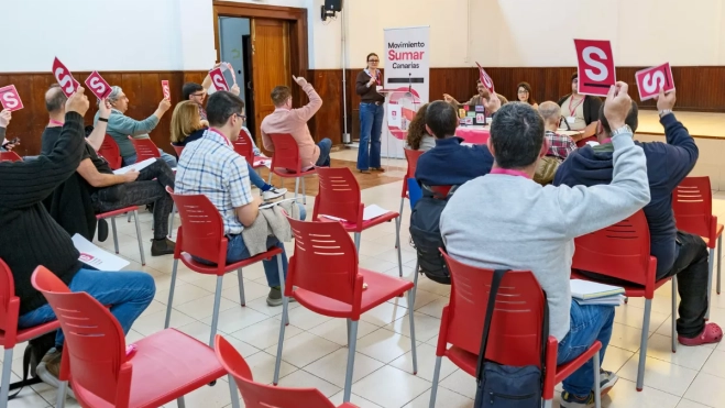 Asamblea constituyente de Sumar Canarias / EFE - ÁNGEL MEDINA G. Asamblea constituyente de Sumar Canarias / EFE - ÁNGEL MEDINA G.
