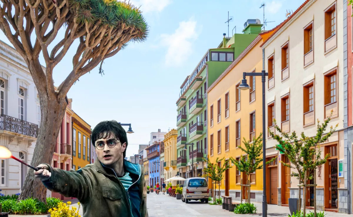 Montaje de La Laguna y una película de 'Harry Potter' / AH