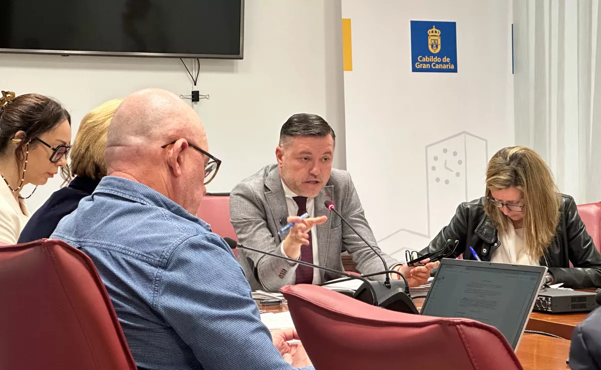 Teodoro Sosa durante una comisión de pleno del Cabildo / ATLÁNTICO HOY - MARCOS MORENO