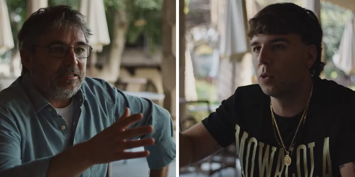 Imagen de la entrevista entre Jordi Évole y Quevedo / X