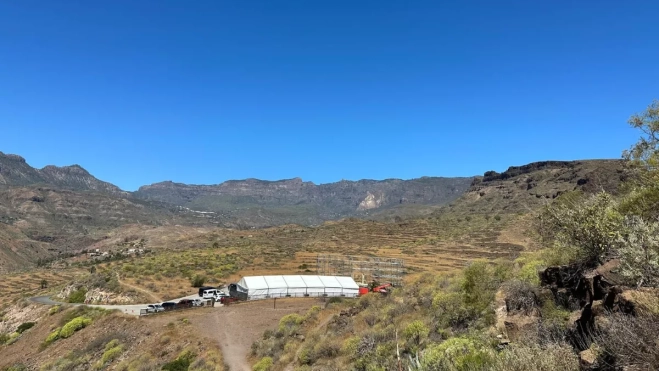 Carpas de grabación de 'El Caballero de los Siete Reinos' en La Fortaleza de Ansite / ATLÁNTICO HOY - MARCOS MORENO