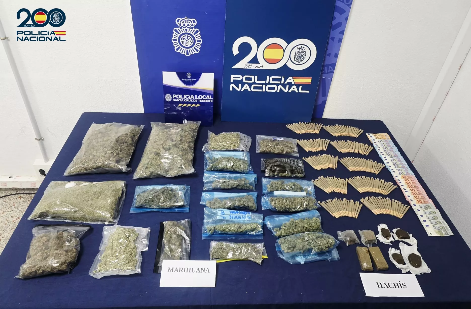Desmantelado un punto de venta de droga en pleno centro de Santa Cruz de Tenerife. POLICÍA NACIONAL