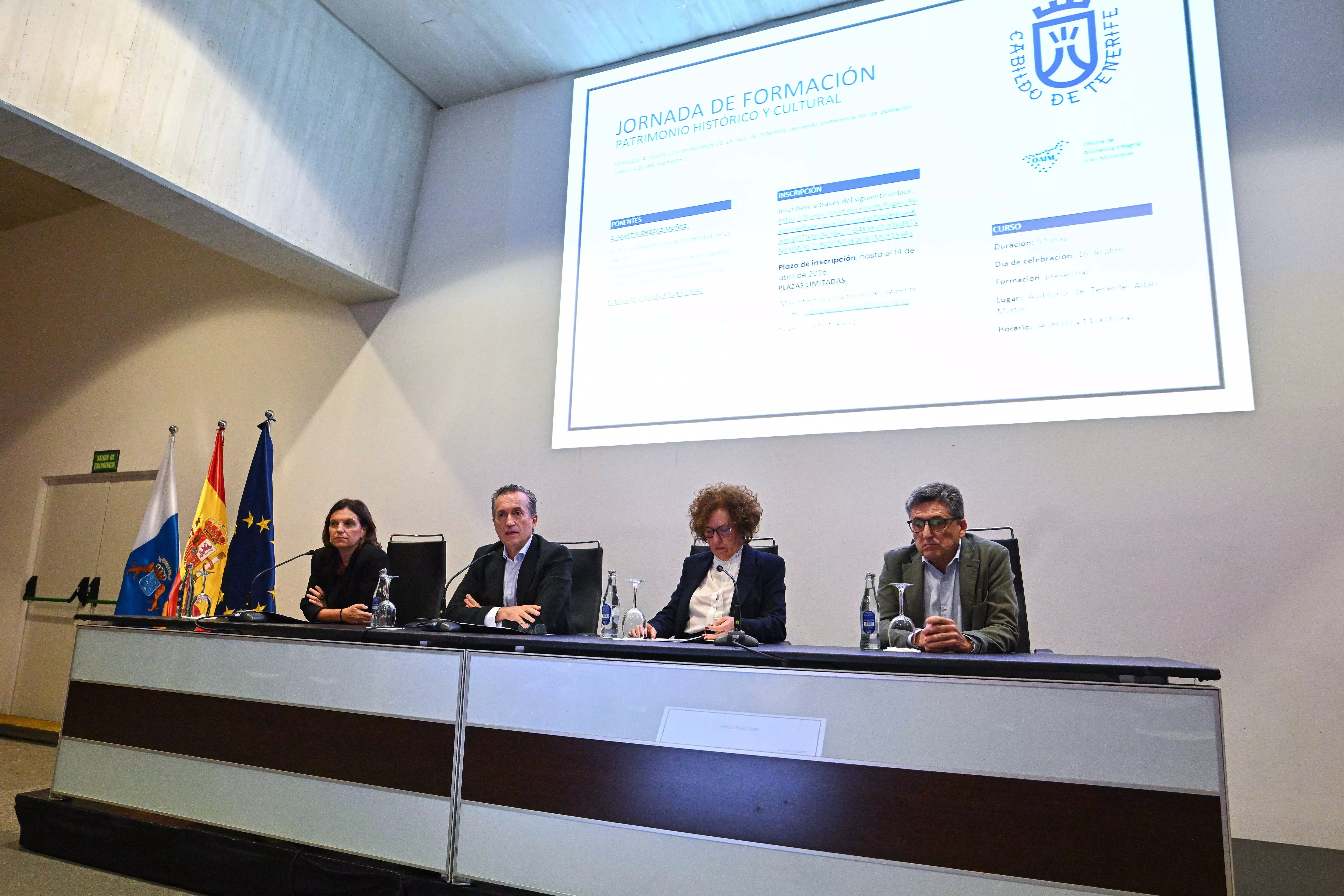 Inauguración de la Jornada de Formación para el Patrimonio Histórico. CABILDO DE TENERIFE
