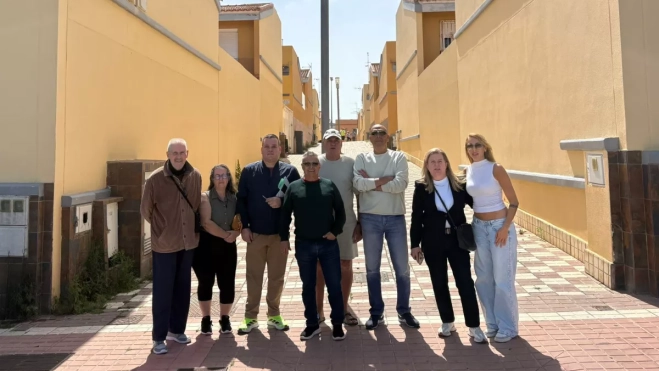 Algunos de los vecinos de Lomo Los Frailes / CEDIDA