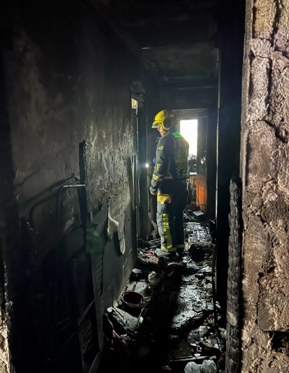 Incendio en un edificio en Los Realejos (1)