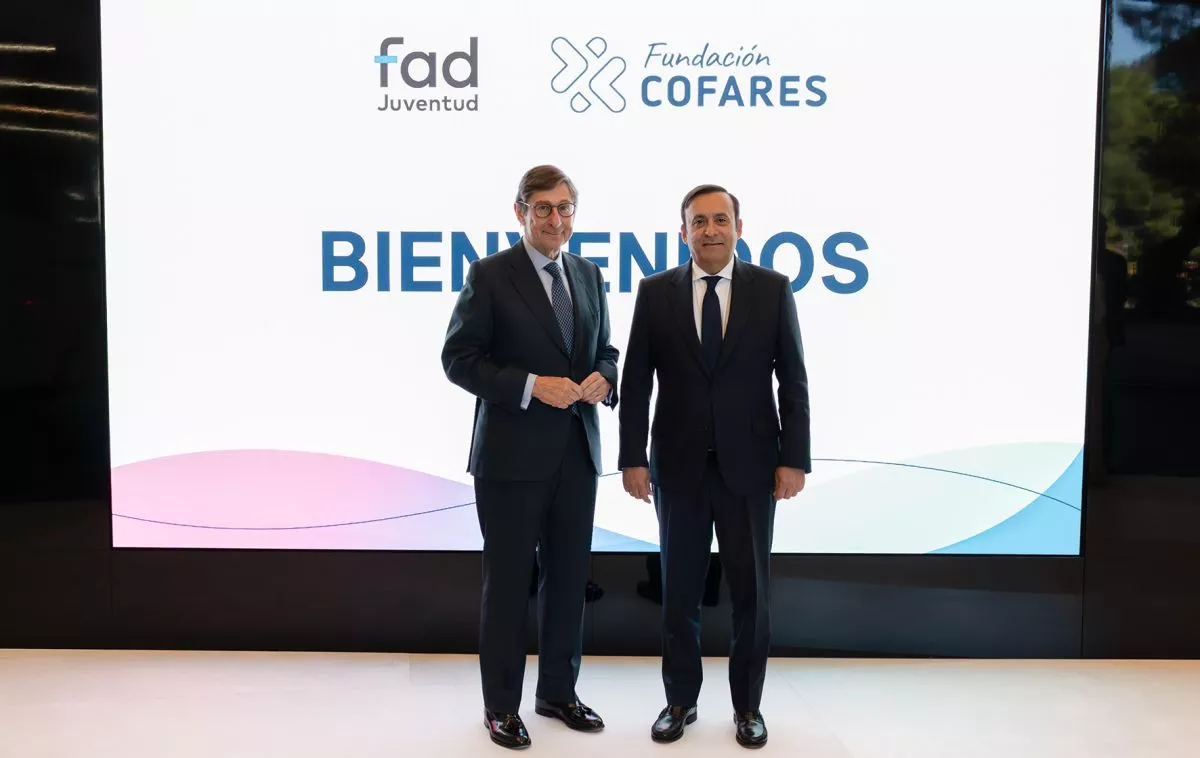 Firma del convenio de colaboración para abordar la salud mental de los jóvenes y sus familias de la Fundación Cofares y Fad Juventud. / SERVIMEDIA