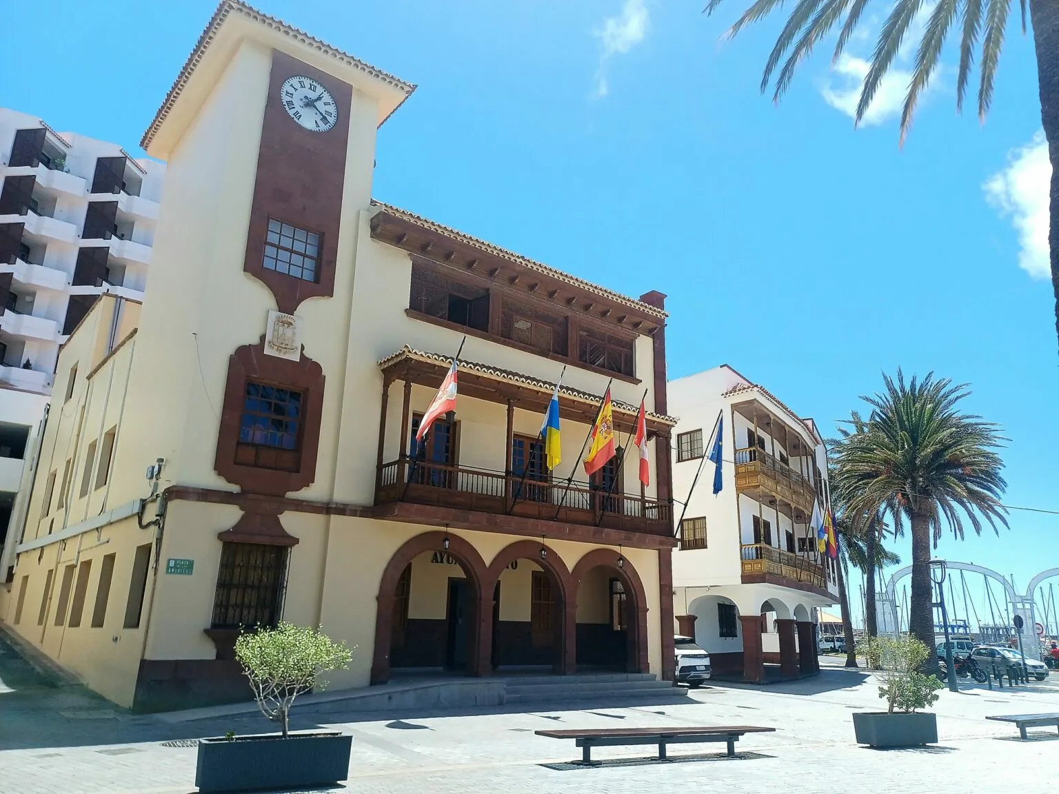 Fachada del Ayuntamiento de San Sebastián de La Gomera. / AYUNTAMIENTO