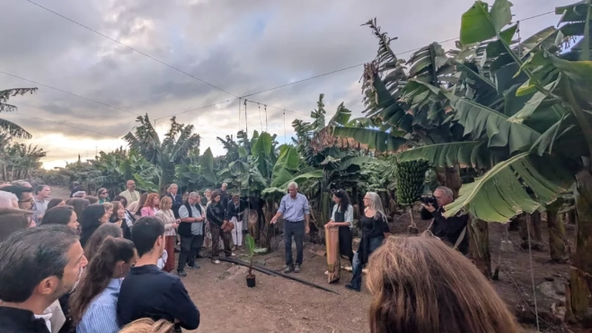 Guerra, Conte y Ureña, en plena demostración del proyecto ante el público en Casa Quintanilla. / AH 