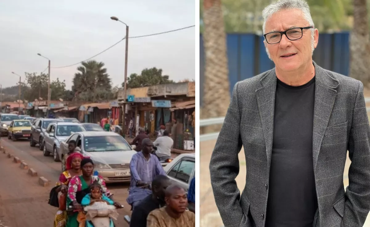 Juan Salán, en Bamako. / MONTAJE ATLÁNTICO HOY