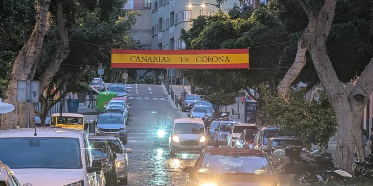 Imagen de una de las pancartas en Las Palmas de Gran Canaria / AH 
