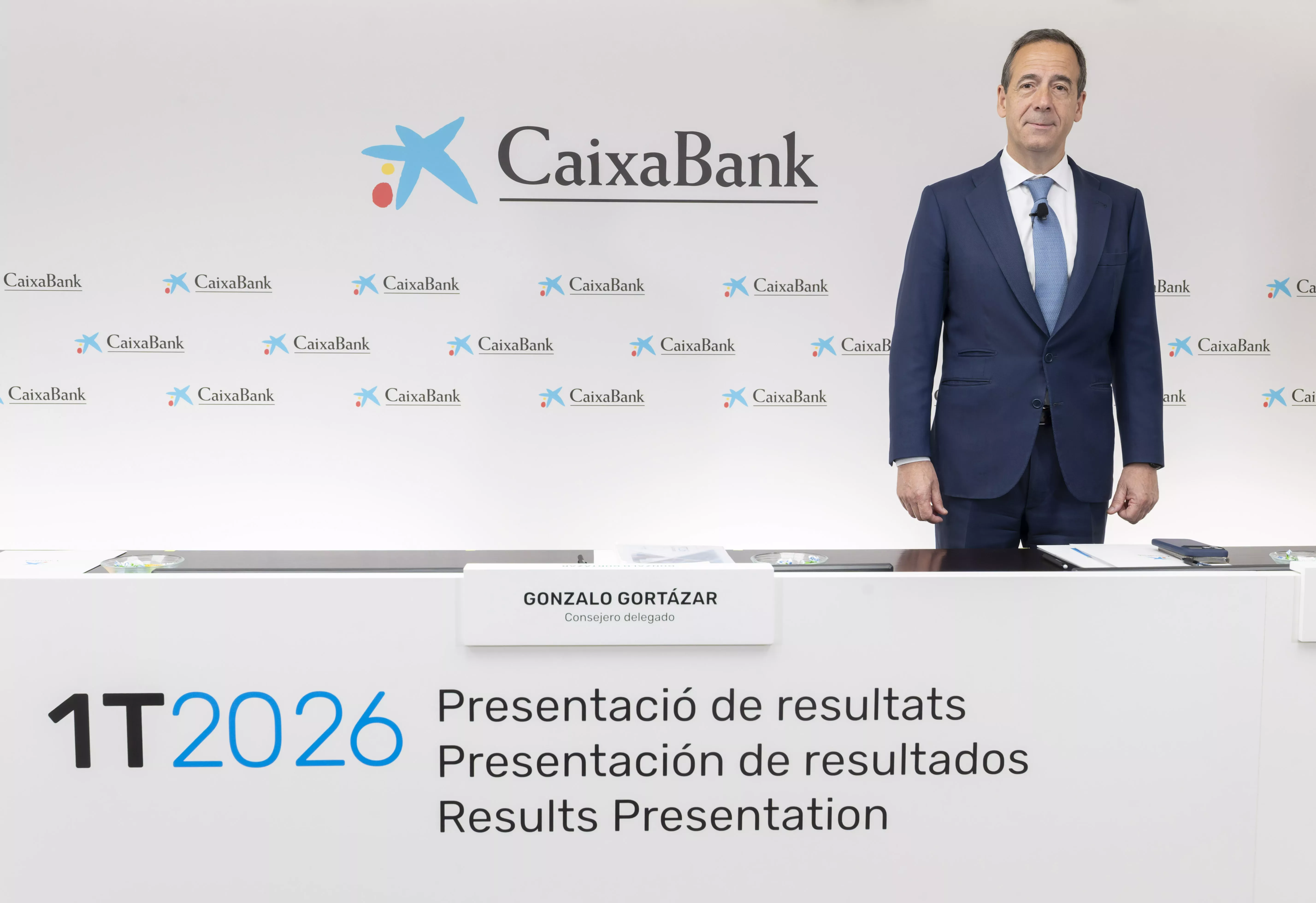 Gonzalo Gortázar en la presentación de Resultados de CaixaBank. AH