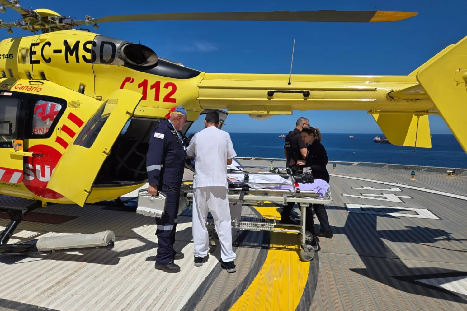 Evacuado en helicóptero un niño de cuatro años en estado grave tras un ahogamiento en Gran Canaria./ CEDIDA