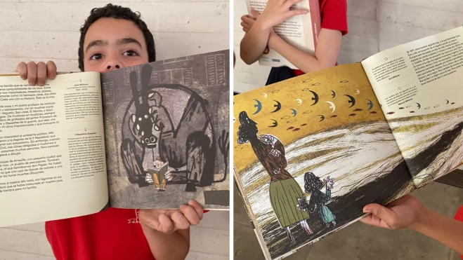 Katriel y Harvey enseñan cómo cambia el uso de colores del artista según la etapa de su vida / ARIADNA MARTÍNEZ - ATLÁNTICO HOY