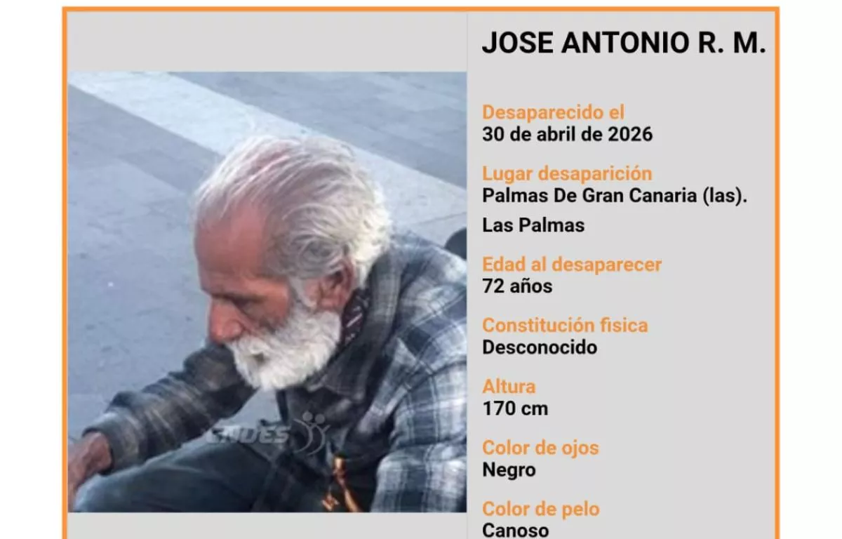 Buscan a un hombre de 72 años desaparecido en Las Palmas de Gran Canaria. AH
