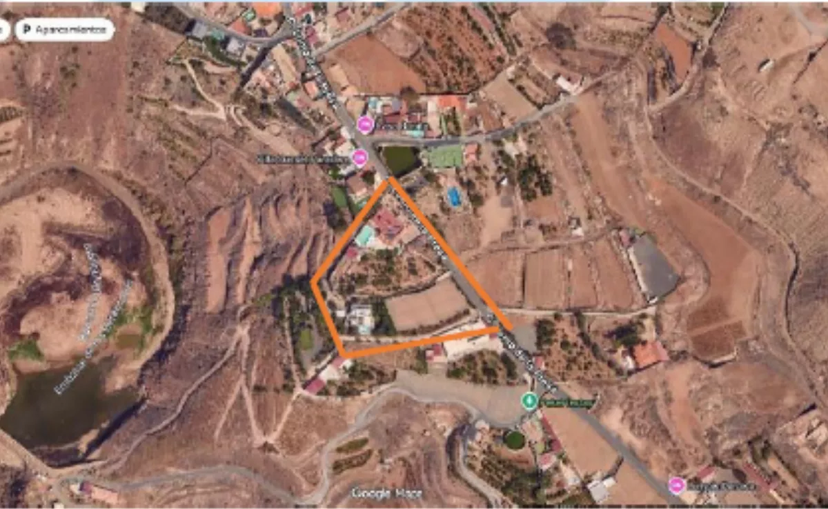 Parcela de la familia Marichal en Lomo las Cuatro Matas, San Bartolomé de Tirajana, señalada por Salvar Chira-Soria en el escrito presentado ante la Agencia Canaria de Protección del Medio Natural. / AH