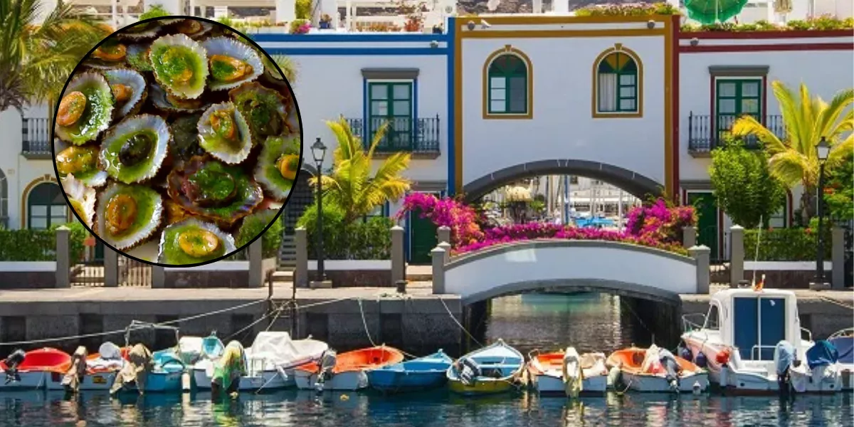 Imagen del pueblo pesquero que sirve una de las mejores lapas de Canarias  MONTAJE AH 