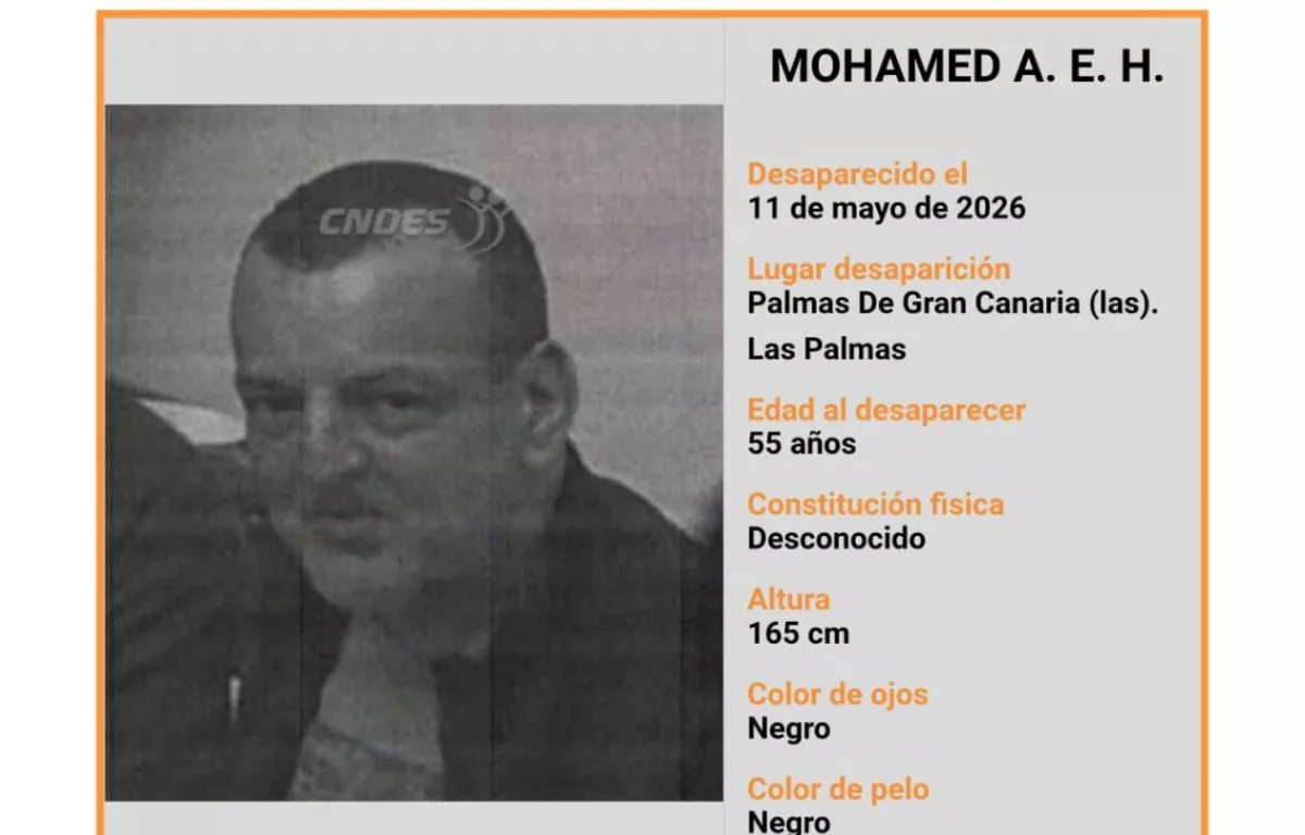 Buscan en Las Palmas de Gran Canaria a un hombre de 55 años que necesita medicación. AH
