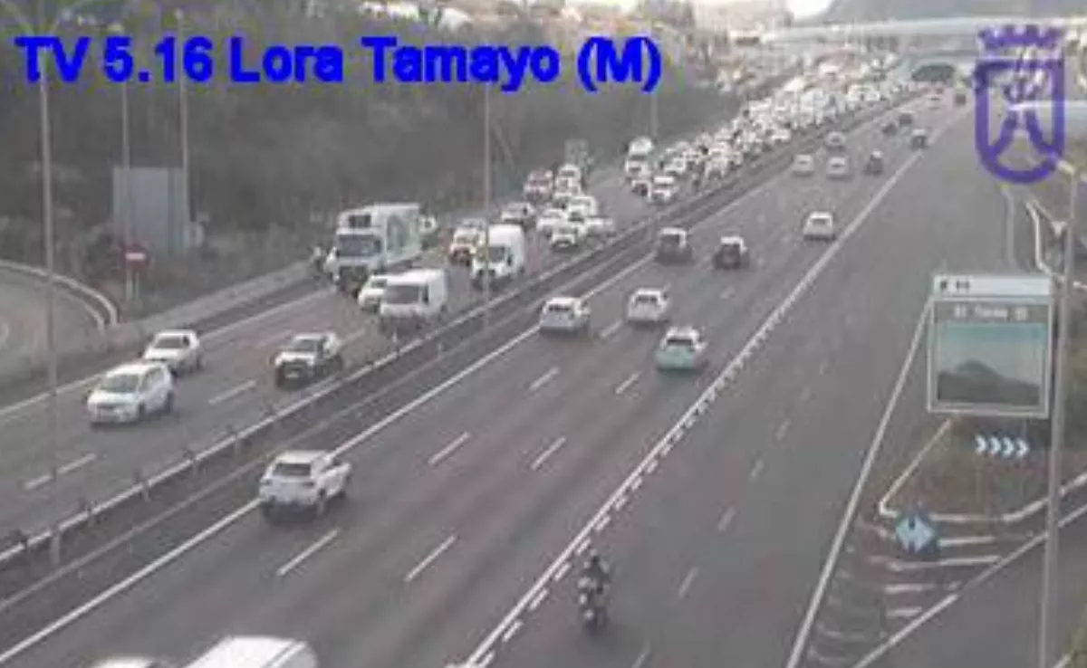 Accidente en la TF5. / CÁMARAS DEL CABILDO DE TENERIFE