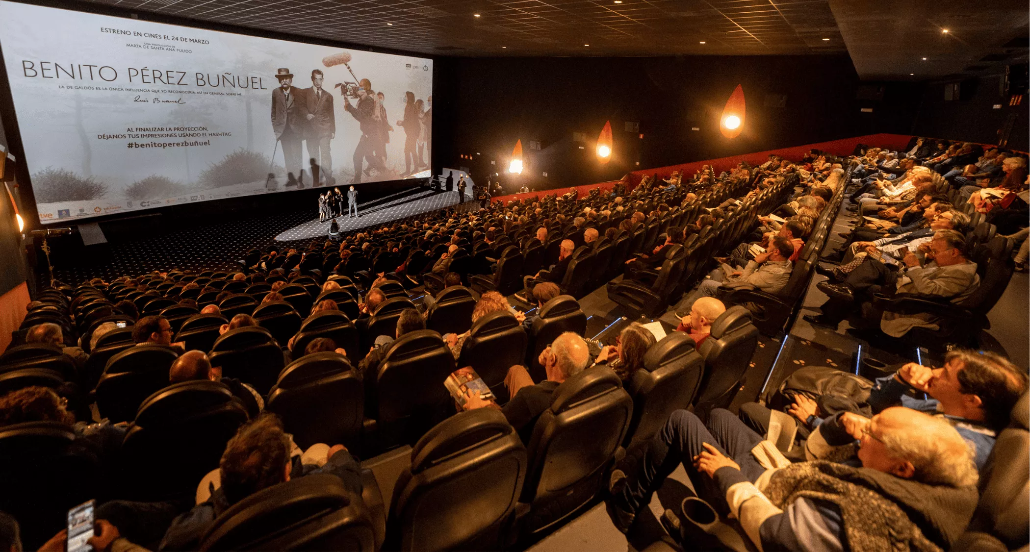 Estreno de ‘Benito Pérez Buñuel’ en Yelmo Las Arenas. / AH