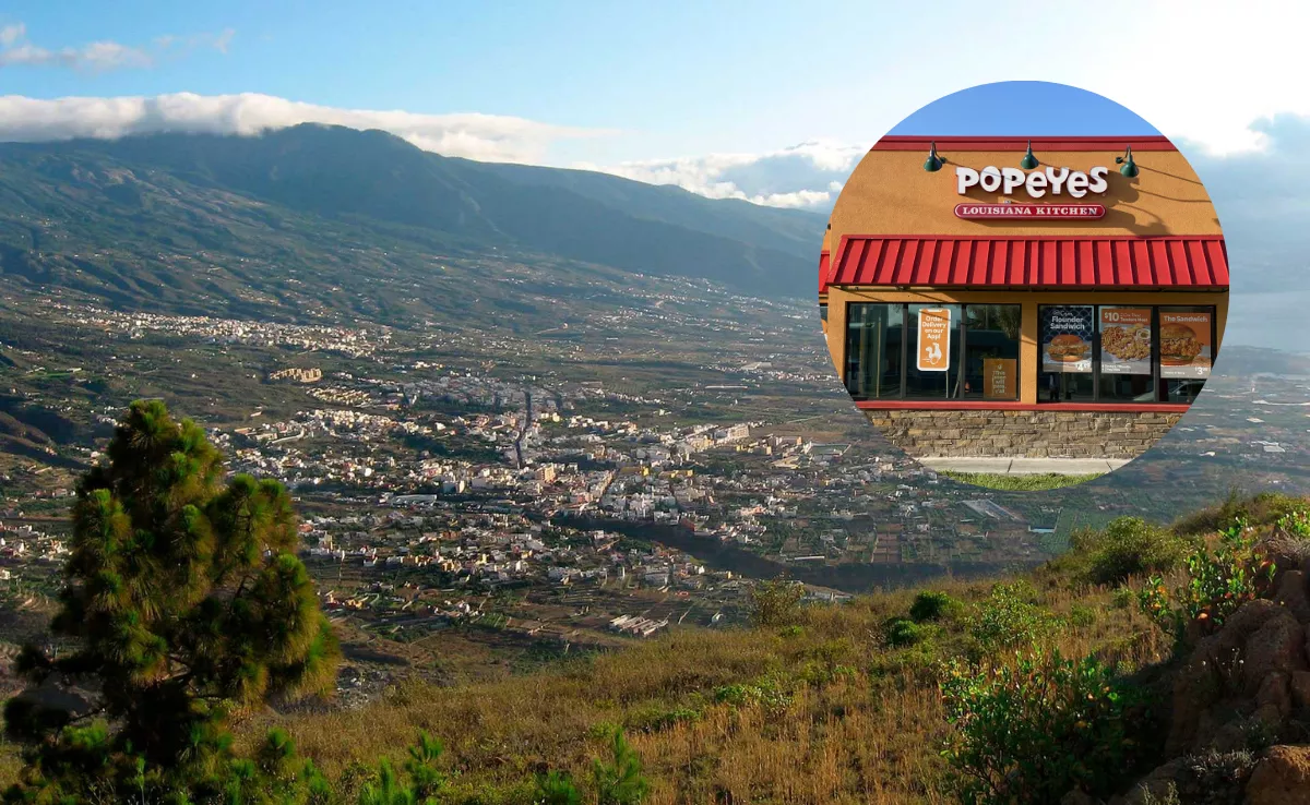 Imagen del Valle de Güímar y un Popeyes / AH