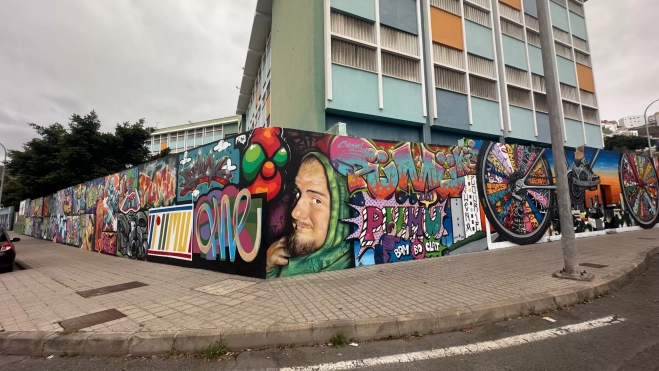 Grafiti en homenaje del Pumu / CEDIDA Grafiti en homenaje del Pumu / CEDIDA