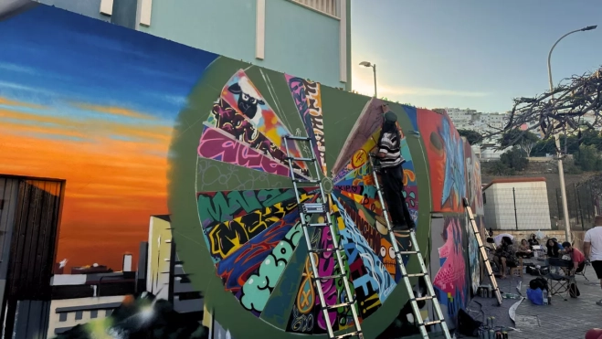 La pared reunió a casi 50 artistas para homenajear al Pumu / CEDIDA La pared reunió a casi 50 artistas para homenajear al Pumu / CEDIDA