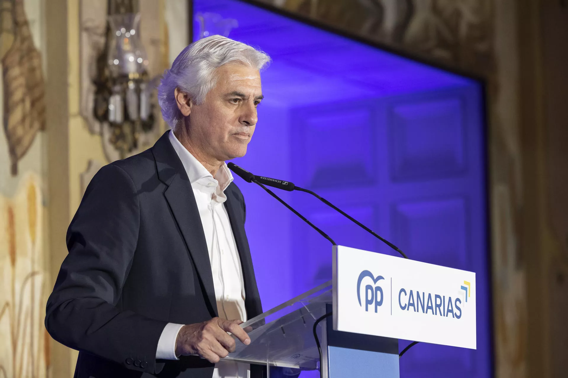 Carlos Sánchez durante un acto del Partido Popular. / QUIQUE CURBELO-EFE