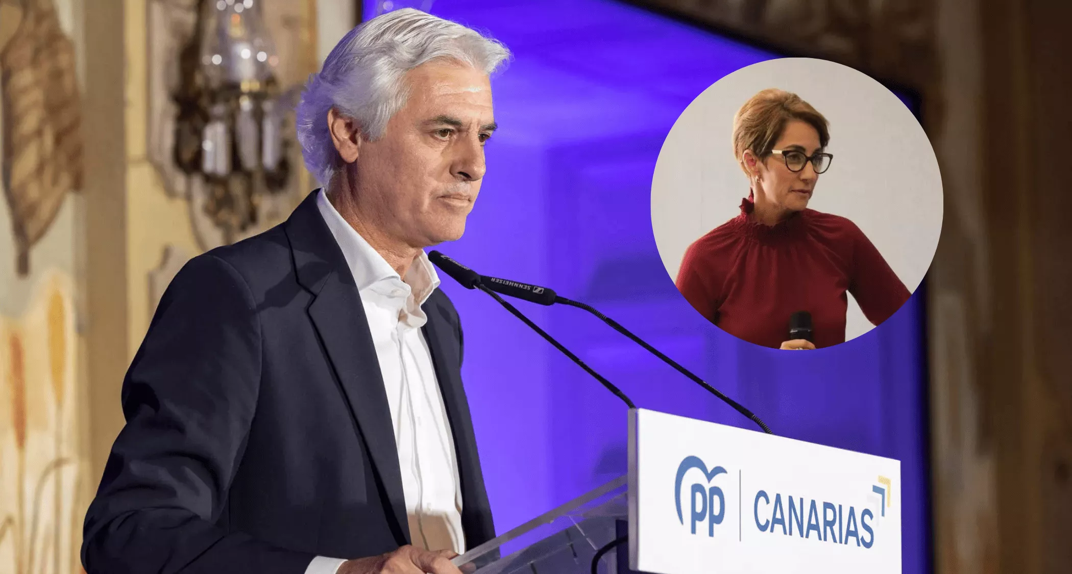 Carlos Sánchez abre la puerta a que Onalia Bueno lidere la candidatura del PP al Cabildo. / AH