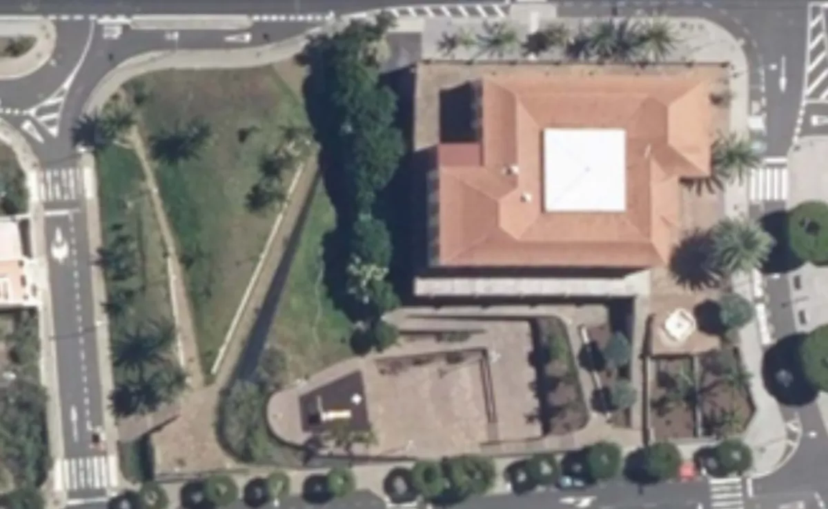 Plaza del Ayuntamiento de La Guancha vista desde el aire./ AH