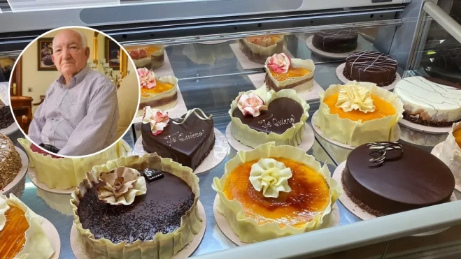 Imagen del fundador de la pastelería Guirlache, Aníbal Rodríguez Imagen del fundador de la pastelería Guirlache, Aníbal Rodríguez
