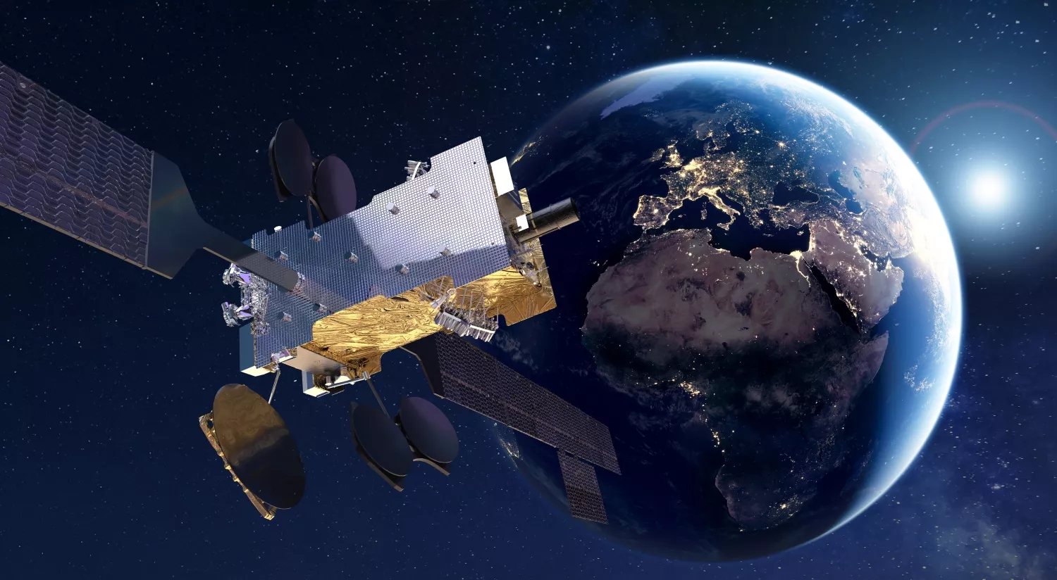 El proyecto 'QKD-GEO'. / Thales Alenia Space El proyecto 'QKD-GEO'. / Thales Alenia Space