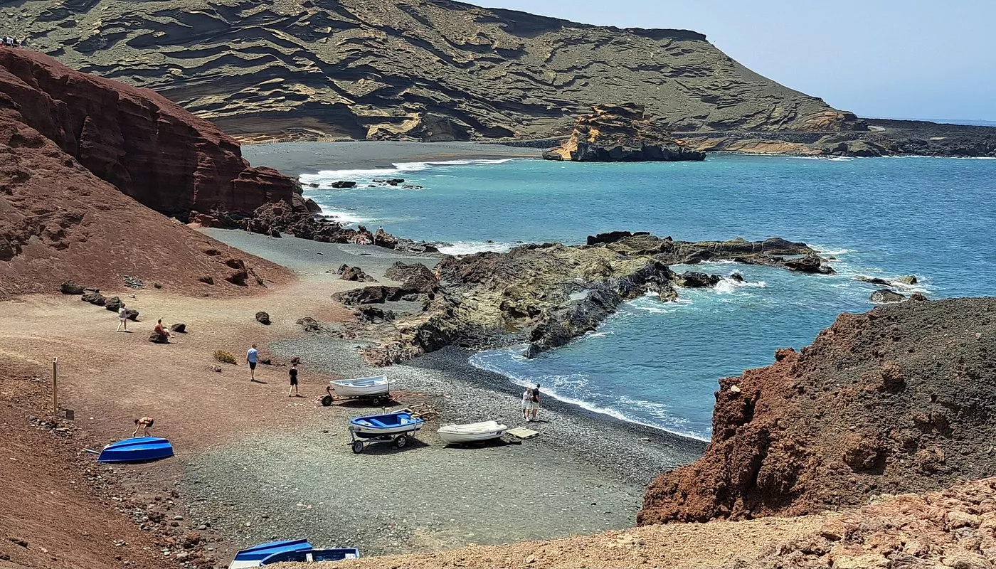Playa de El Golfo, en Lanzarote