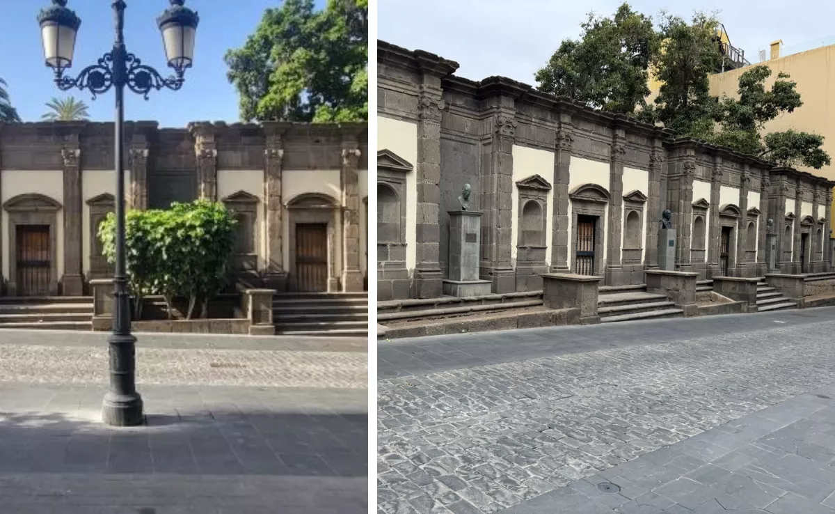 El antes y el después de los arbustos junto al Obispado / AH