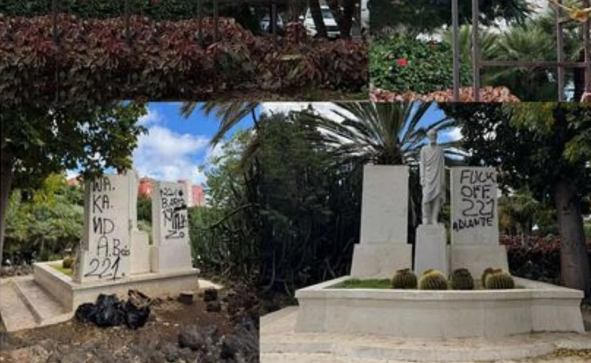 Esculturas de la plaza de los Cantos Canarios, en Santa Cruz de Tenerife|REDES