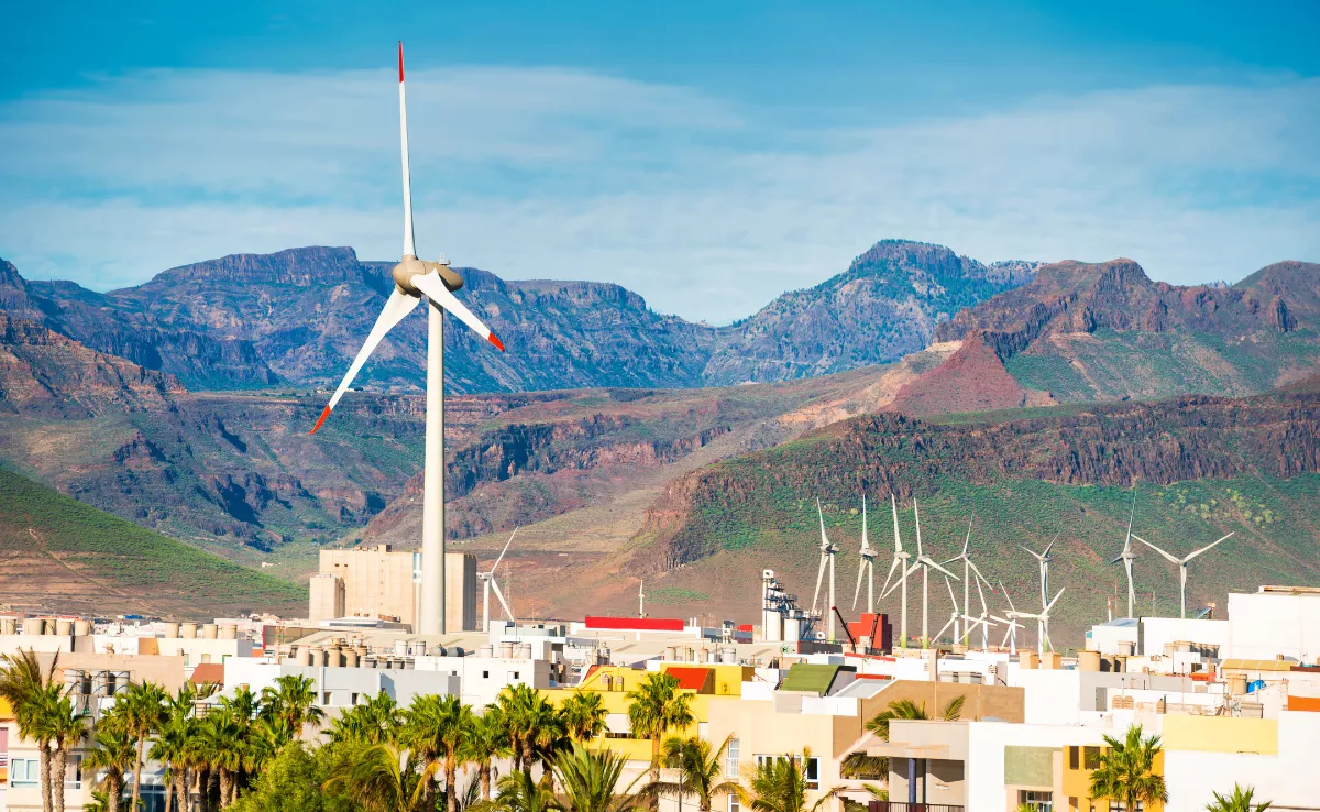 Aerogeneradores en Canarias. / IMAGEN DE LA RED 
