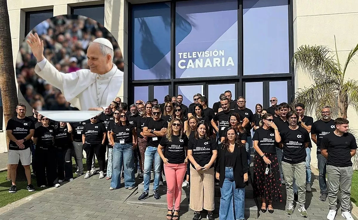 Los trabajadores de Televisión Canaria irán a la huelga durante la visita del Papa a Canarias. En la imagen, trabajadores del centro de Santa Cruz de Tenerife. AH 