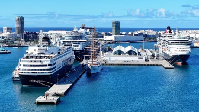 Foto aérea de la terminal de cruceros del Puerto de Las Palmas / CEDIDA Foto aérea de la terminal de cruceros del Puerto de Las Palmas / CEDIDA