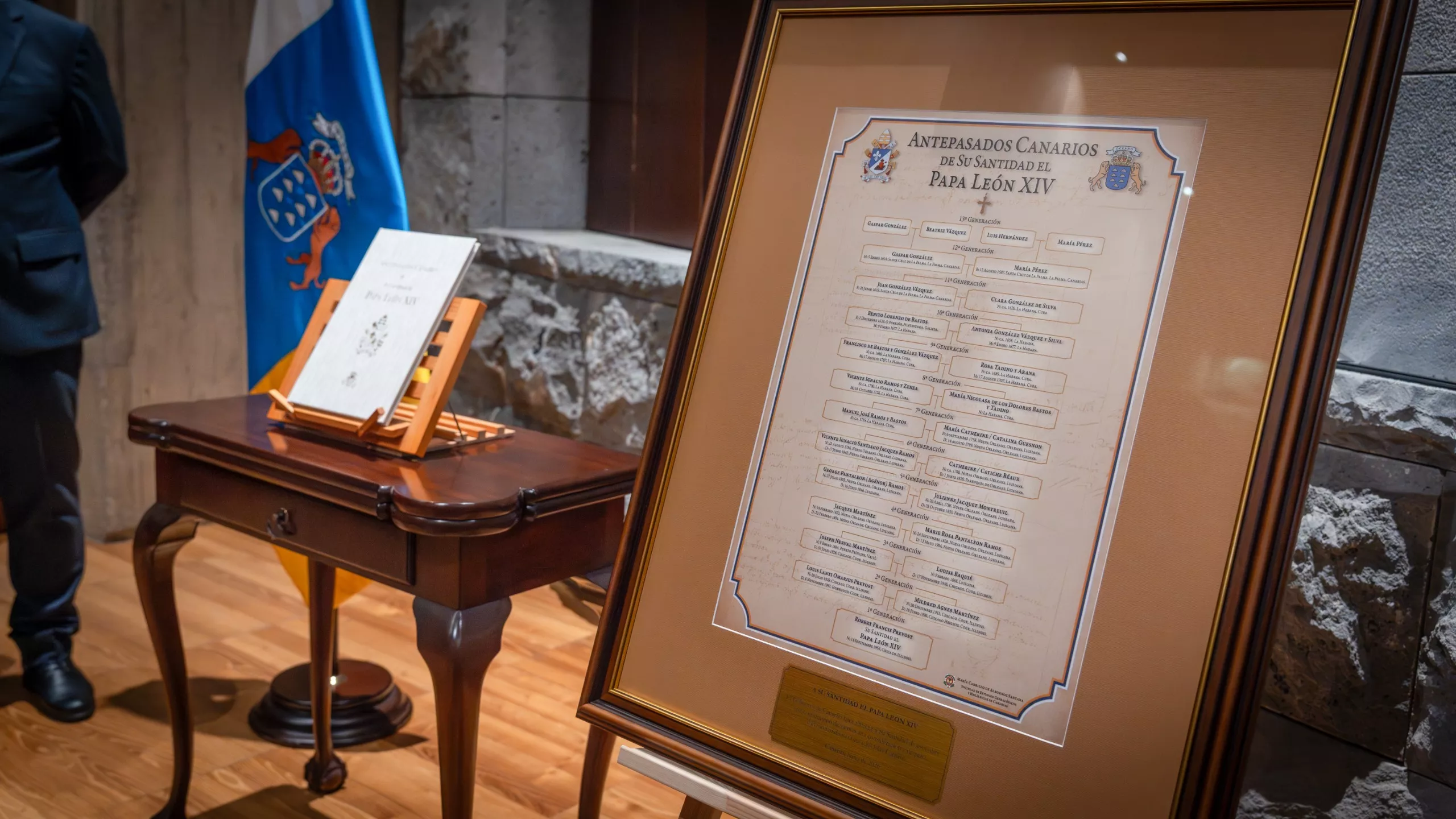Canarias regalará al papa León XIV un estudio que rastrea sus raíces familiares en La Palma. GOBIERNO DE CANARIAS