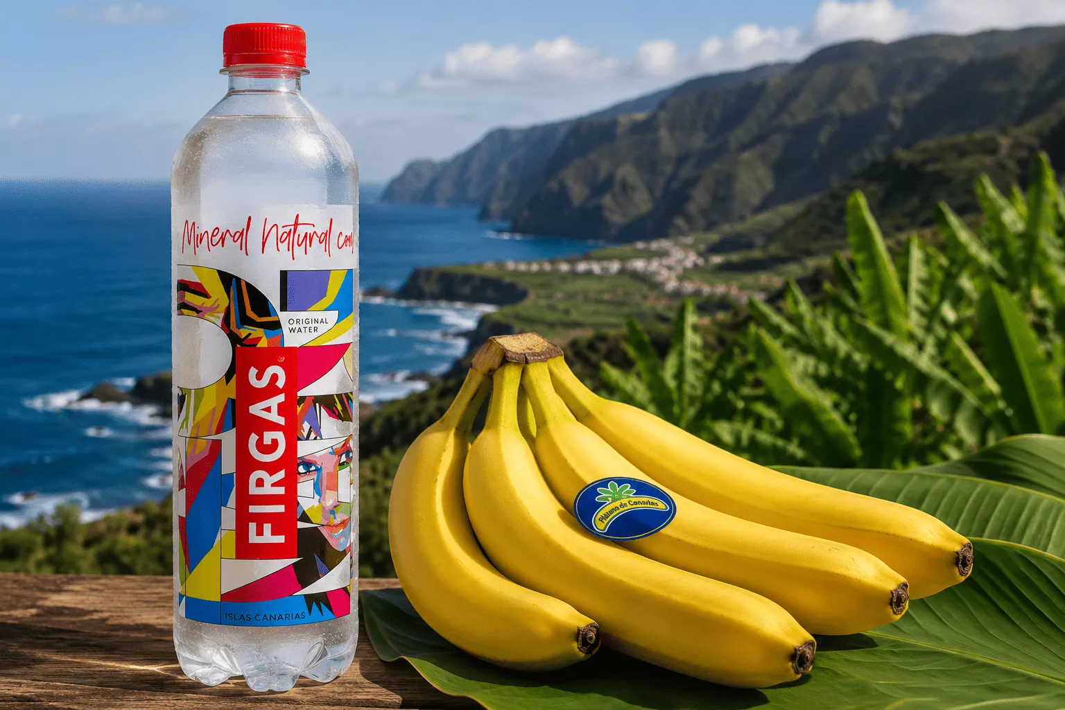 Plátano de Canarias y Firgas resisten a los gigantes: dos marcas isleñas se hacen hueco en la cesta de la compra. / AH