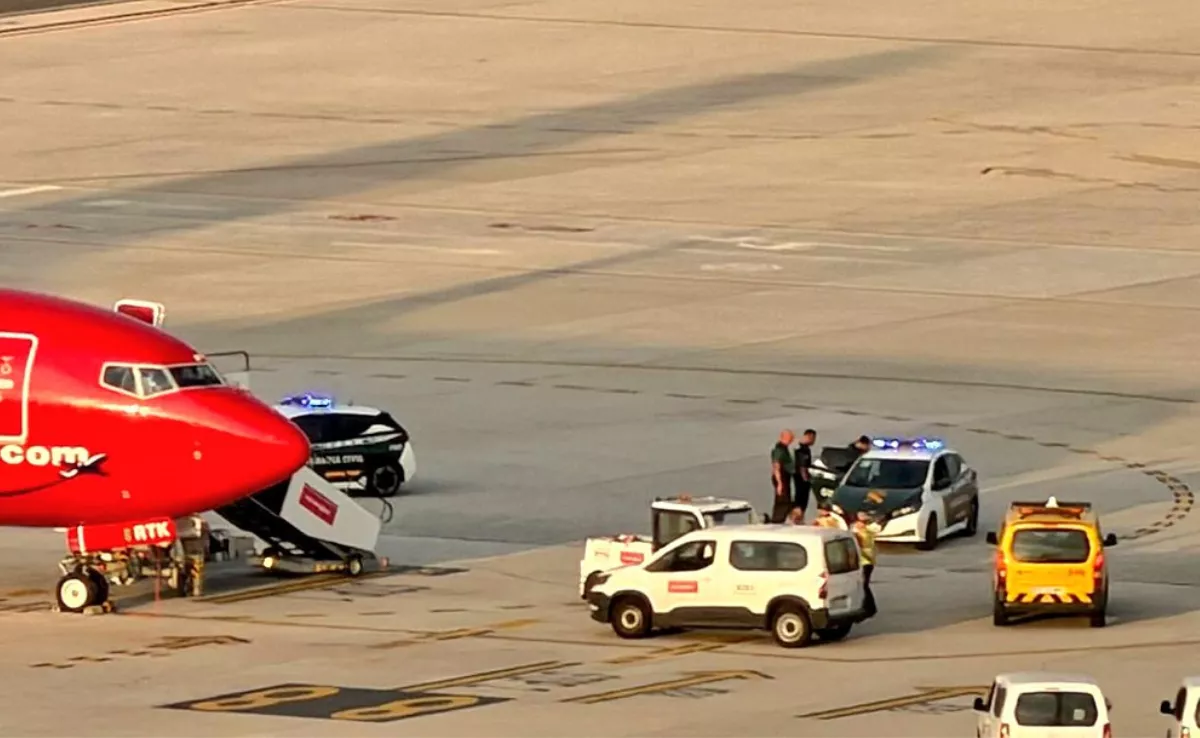 Detención del pasajero conflicto en Málaga tras desviarse el vuelo / AH