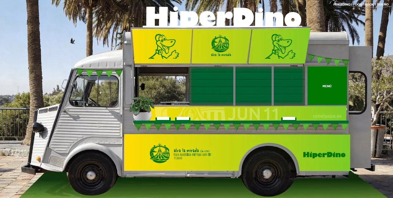 Food truck de HiperDino para la visita del Papa. AH