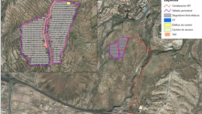 Mapa de la situación del parque fotovoltaico. PROYECTO Mapa de la situación del parque fotovoltaico. PROYECTO