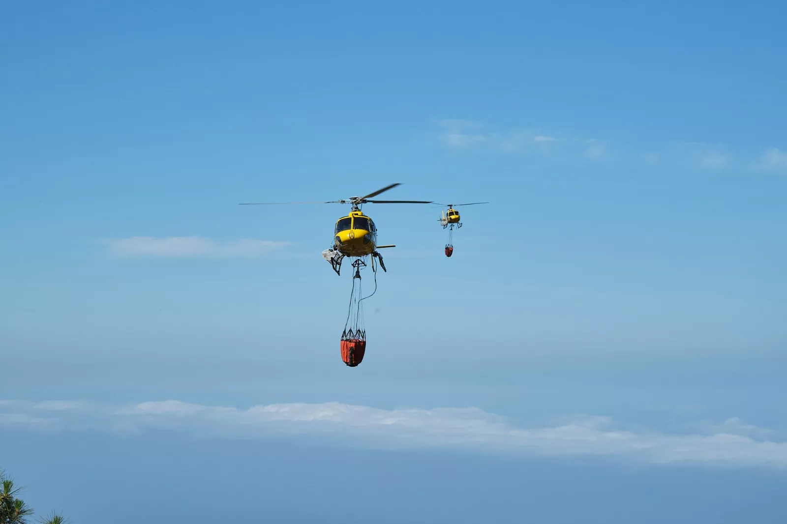 Helicopteros del operativo contraincendios presentado por el Cabildo de Tenerife. / CABILDO DE TENERIFE