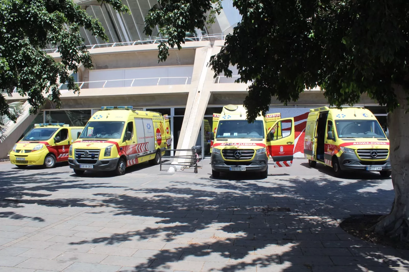 El Hospital de Campaña preparado por la visita del Papa. / CEDIDA
