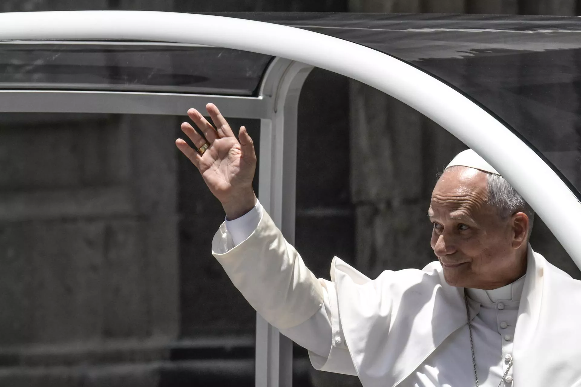 El papa León XIV en Las Palmas de Gran Canaria. / EFE